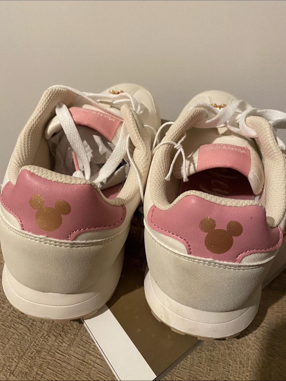 New With Tag Disney Women
Cream and Pink Mickey Sneakersnew Size 8, - Picture 5 of 7